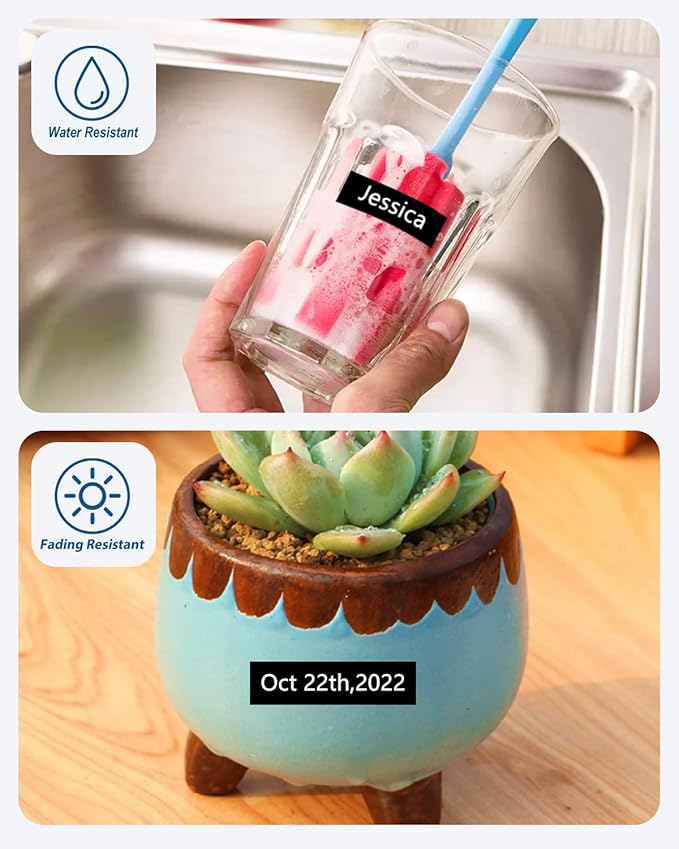 Tze Tz Tape 18mm 0.7 Laminated Black Compatible for Brother P Touch Label Maker Tape TZe-345 TZe345 Label Tape for PT D400 D600 D610 P710BT, White on Black, 3/4 Inch x 26.2 Feet, 3-Pack