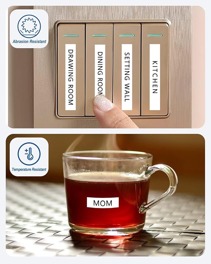 Tz 251 Tze 251 1 Inch 24mm Laminated White Compatible with Brother P Touch Label Maker Tape TZe251 TZe-251 Label Tape for PT-D600 PT-P710BT PT-P700, Black on White, 1 Inch x 26.2 Feet, 3 Pack