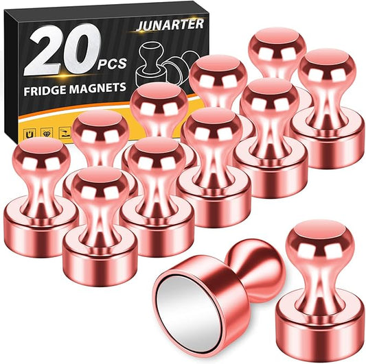 20-Pack Whiteboard and Fridge Magnets, Office and Kitchen Magnets, Push Pins Included