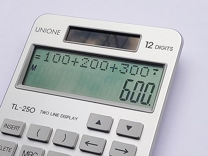 New, Two Line Display, Desktop Calculator. History Function- 30 Memories, Calculator with Large LCD for Home & Office Use, 4.5×7 inch (Silver)