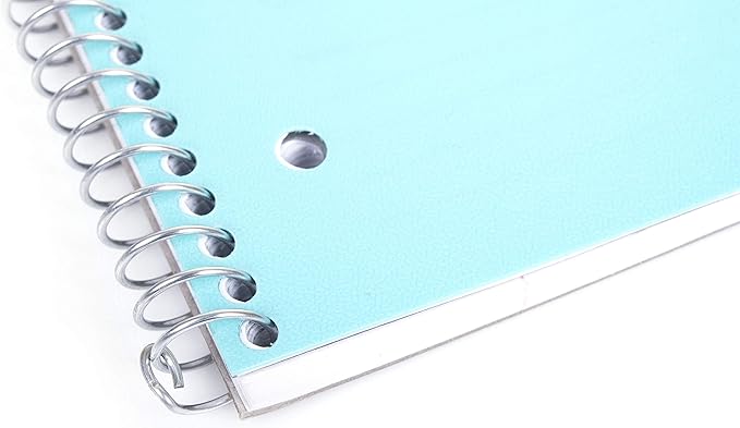 Mintra Office Durable Spiral Notebooks, 1 Subject, (Teal, 4x4 Graph 1pk), 100 Sheets, Poly Pocket, Moisture Resistant Cover, School, Office, Business, Professional