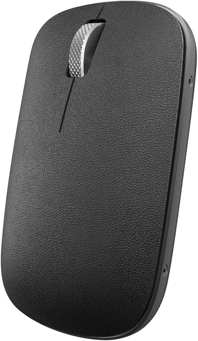 Azio Retro Classic Bluetooth Mouse (Gunmetal) - Wireless, Genuine Leather Topped with Pixart Precision Tracker