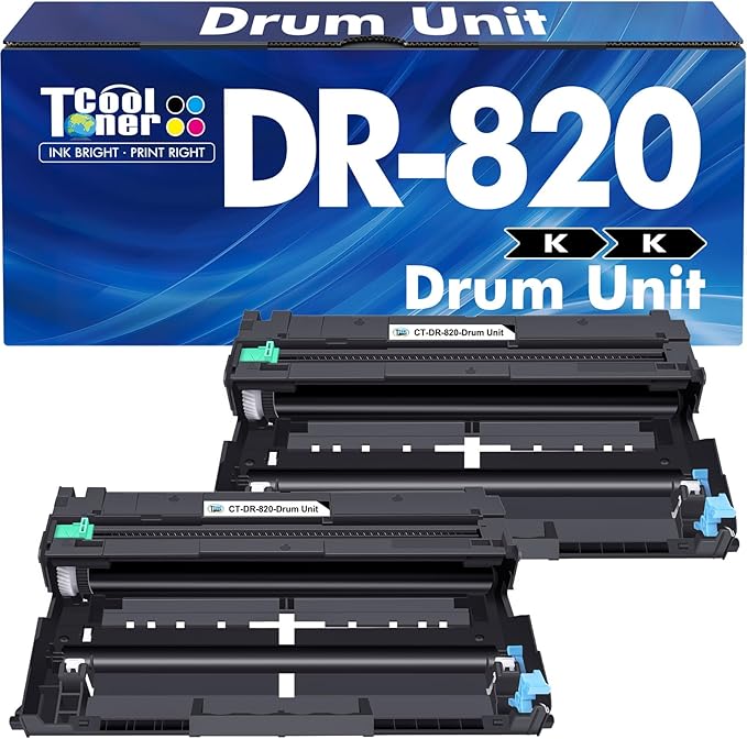 DR820 DR-820 Drum Unit Black 2 Pack Compatible Replacement for Brother DR820 DR 820 DR-820 for HL-L6200DW HLL6200DW L6200DW MFC-L5850DW MFC-L5900DW MFC-L5700DW HL-L5200DW L5200DWT Printer Ink