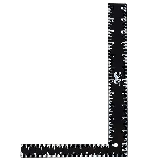 Mr. Pen- Carpenter Square, Framing Square, 8 inch x 12 inch , Carpenters Square , Right Angle Ruler, Framing Tools, L Shape Ruler, Metal Square, Steel Square