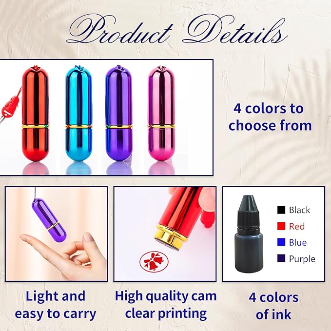 Custom Loyalty Business & Food Stamp - Personalized Self Inking Stamp, Small Round Rubber