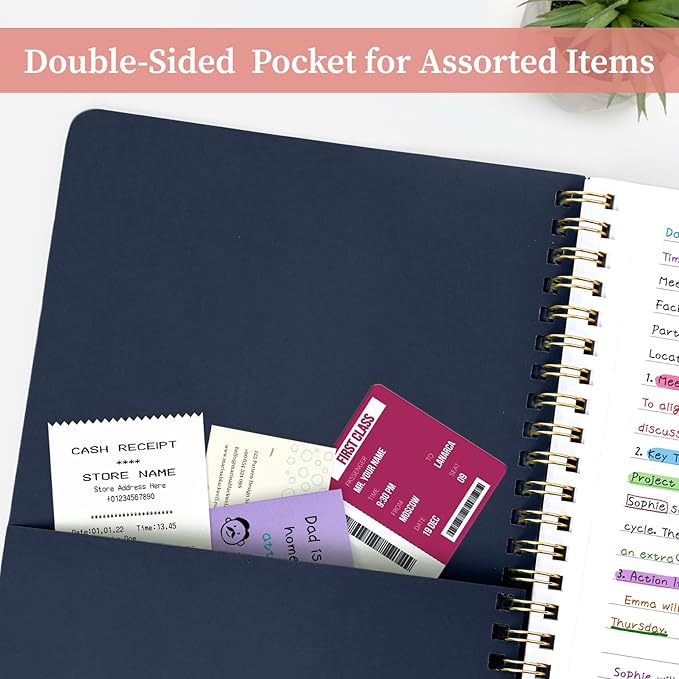 Taja Aesthetic Set of 3 Spiral Notebook for Work, A5 Cute Pretty Lined Journal for Women & Writing, College Ruled Journaling Notebooks, Perfect for School & Office Supplies - Wild Garden