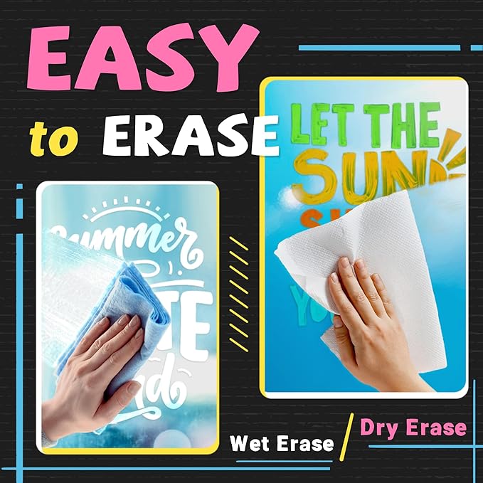 Window Chalk Markers for Glass Washable, 10 Colors Jumbo Liquid Chalk Marker with 15mm 3 in 1 Nib Thick Wide Tips, Big Chalkboard Markers, Car Paint Pen for Auto, Bistro, Mirror, Poster, Blackboards