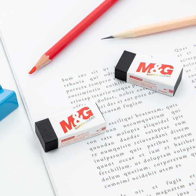 M&G Pencil Eraser for Kids, 30 Pack, Black Erasers Bulk, Erasers for Artists, Drawing Erasers for Sketching, Small Pencil Erasers, Art Erasers for Drawing, School Erasers Office Supplies