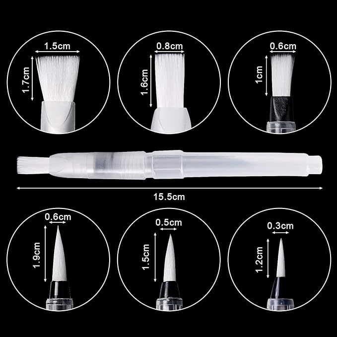 UPINS 6 Piece Water Color Brush Pen Set, Watercolor Paint Pens for Painting Markers