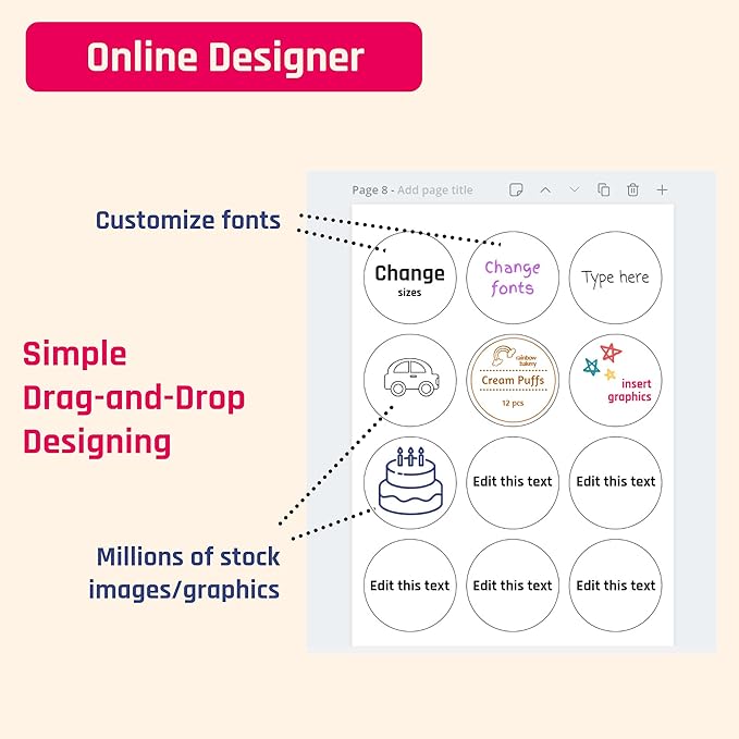 (4" x 5") 30 Sheets, Large White Labels Stickers - Laser/Inkjet Printable