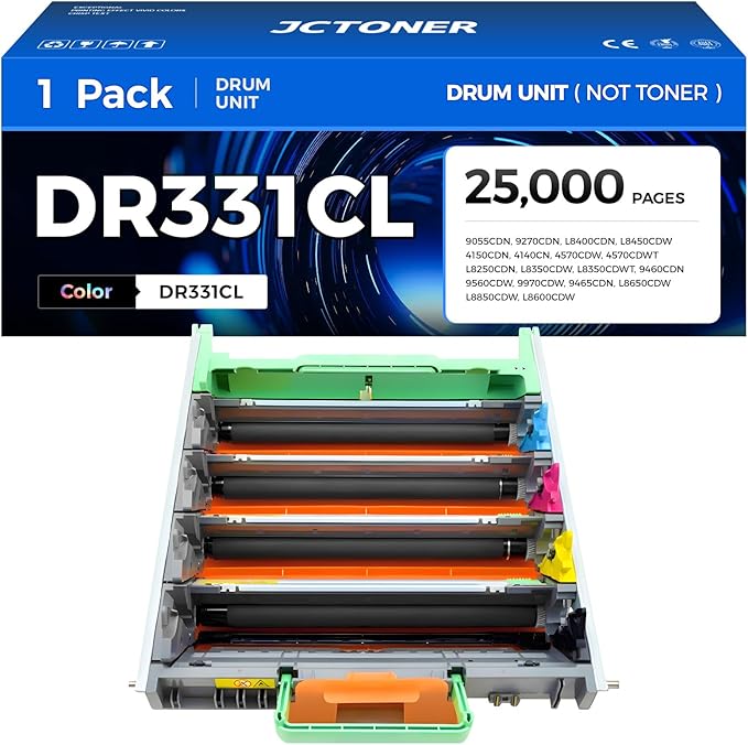 DR331CL Drum Unit Replacement Compatible for Brother DR-331CL Imaging Drum MFC-L8850CDW HL-L8350CDW MFC-L8600CDW HL-4150CDN MFC-9970CDW DCP-L8400 9050 9055 L8450 HL-L8250 L8650 L8850 4570CDW Printer