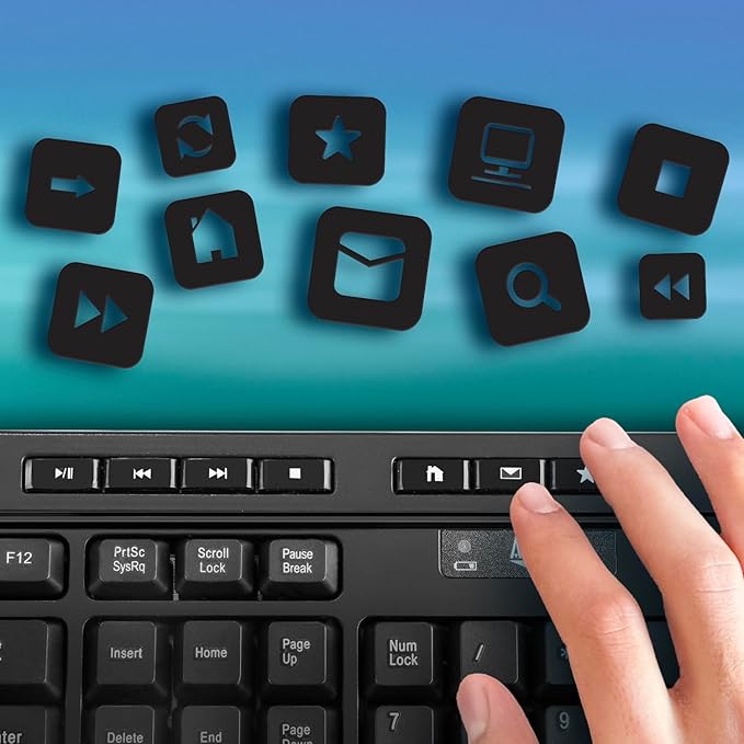 Adesso WKB-1320CB EasyTouch - Wireless Desktop Keyboard and Mouse Combo, Black