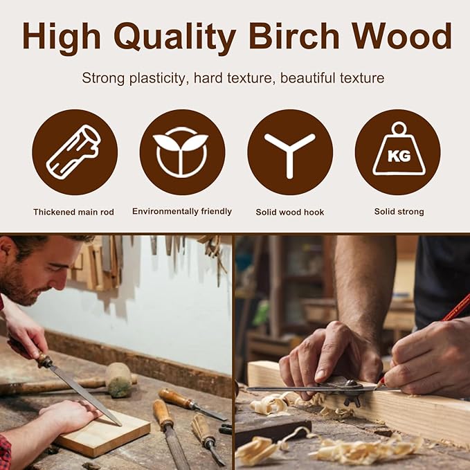 Solid Wood Coat Rack – 74.8" Freestanding Coat Racks Stand with 11 Hooks & Stable Base, Adjustable Height Modern Wooden Hall Tree for Entryway, Bedroom, Office, Home (Walnut Triangle)