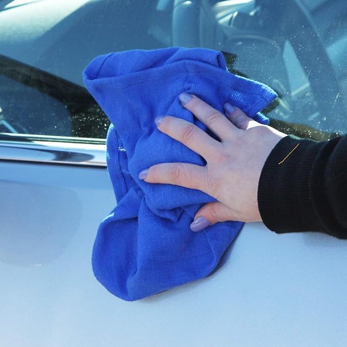 Arkwright Surgical Huck Towels - (Pack of 12) Lint Free & Highly Absorbent Pre-Treated Cotton Cleaning Cloths, Perfect for Medical, Auto Detailing, Window Glass, and Shop, 16 x 26 in, Blue