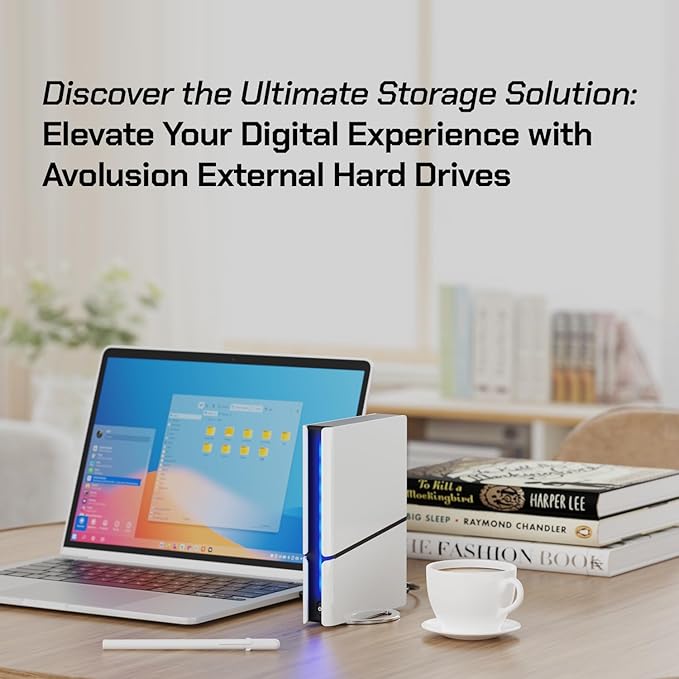 Avolusion PRO-H1 6TB 7200RPM USB 3.2 Gen2 (10Gbps) External Hard Drive (for Windows or MacOS Desktop PC/Laptop) (Renewed)