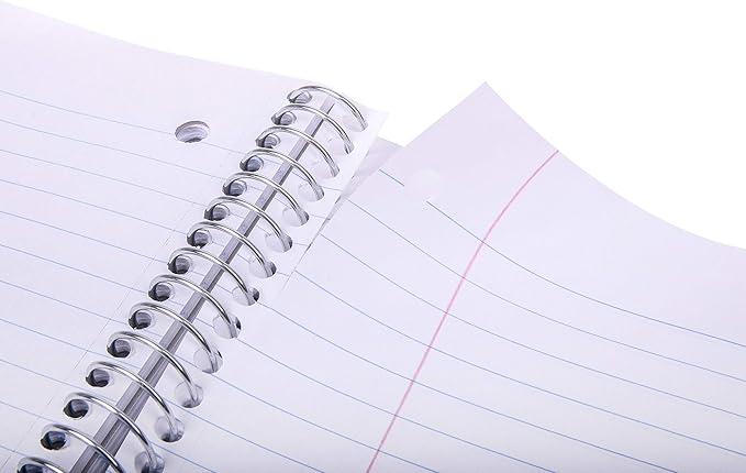 Mintra Office Durable Spiral Notebooks, 5 Subject (Purple, College Ruled 1pk)