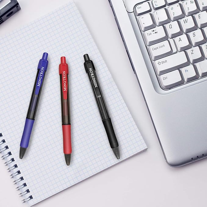 50 Pack Retractable Gel Ink Rollerball Pen, Ink Pen, Red Pen, Pen Set, Ball Pen, Bulk Pens, Journal Notebook Writing Office Supplies Pens, School Supplies, Extra Fine, 0.5MM, Red Ink