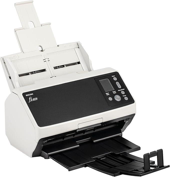 Ricoh fi-8170 Professional High Speed Color Duplex Document Scanner (PA03810-B055) + USB Printer Cable + Network Cable