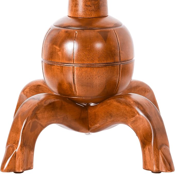 Coat Rack Freestanding Wood Tree Rack with 8 Hooks, Creative Design Tree Branch-look, Coat Tree Clothes Hanger Stand with Stable Sphere Base for Entryway, Hallway, Bedroom - Load 160lbs (Light Brown)