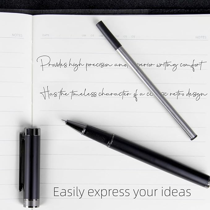 Stunning luxury pen fancy pens nice pens for men pure copper heavy feel Office Executive Pen Professional Smooth Writing Pens for journaling with Gift Case with 2 Refills (Red)