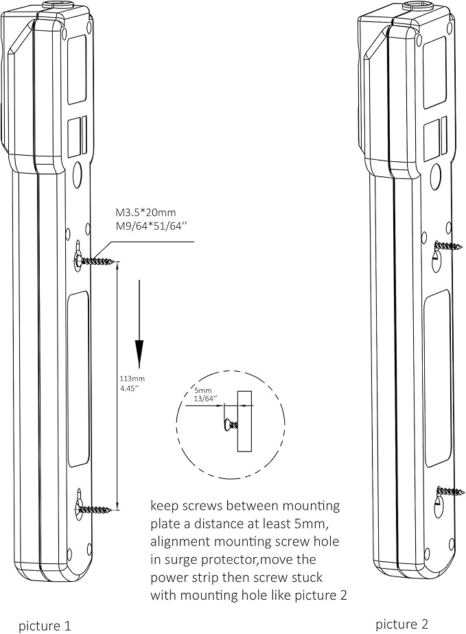 Amazon Basics Surge Protector Power Strip, 6-Outlet with 200J Protection, 2ft Extension Cord, Rectangle, White (2 Pack)