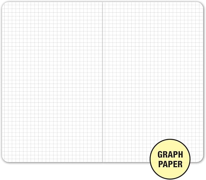 Elan Publishing Company Field Notebook/Journal - 5"x8" - Green Cover - Graph Book - Pack of 4