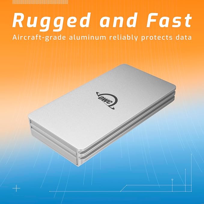 OWC 1TB Envoy Single Ultra Portable Aluminum Bus Powered 10G/s USB-C Thunderbolt Compatible External NVMe SSD Drive