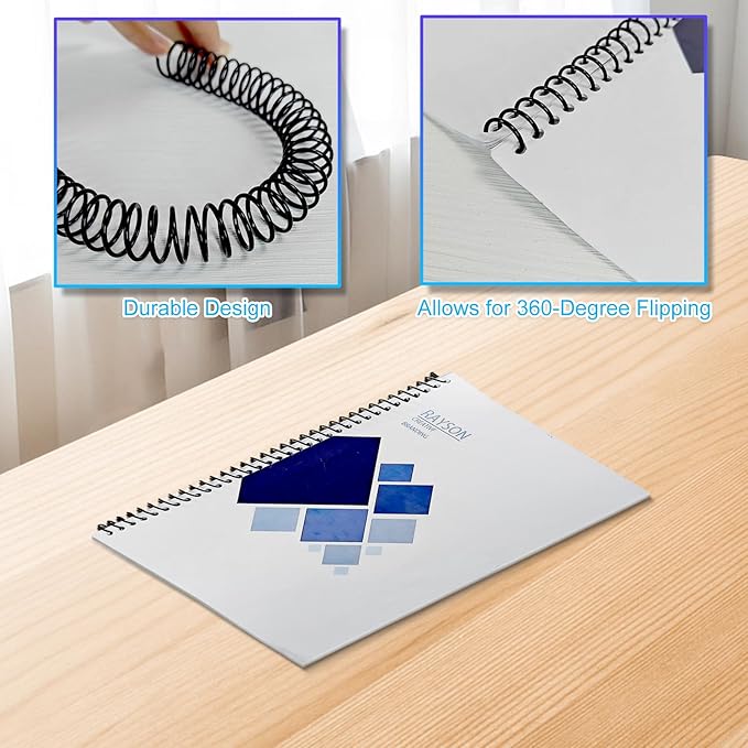 Rayson Plastic Spiral Binding Coil, Mixed Sizes (5/16", 3/8", 1/2", 5/8", 3/4") 4:1 Pitch Black Coil Binding Spines for Business and Educational Purposes, Pack of 125