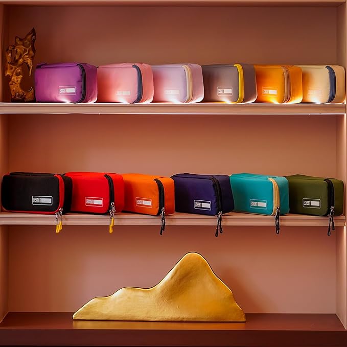 ECHSRT Big Pencil Case, Aesthetic Portable Zipper Pencil Bag with Hidden Pocket, Special Pouch for Men Women Adults, Stationery Organizer Pen Cases for Office Travel, Purple