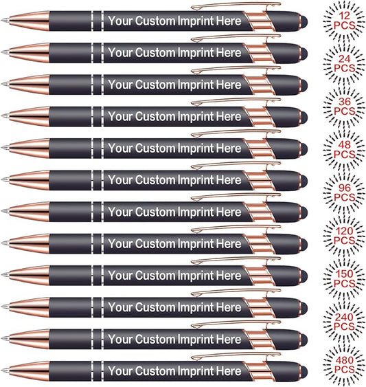Bulk Custom Personalized Pens with Name & Logo Printing Perfect for Business, Graduation Gifts & Party Events 12 to 1008 Pieces Pack Ballpoint Pens