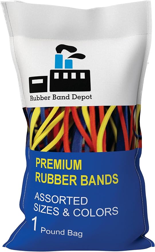 Assorted Color & Size Rubber Bands - Size #54 - Rubber Band Depot - Everyday Bands, Business Rubber Bands - 1 Pound Bag