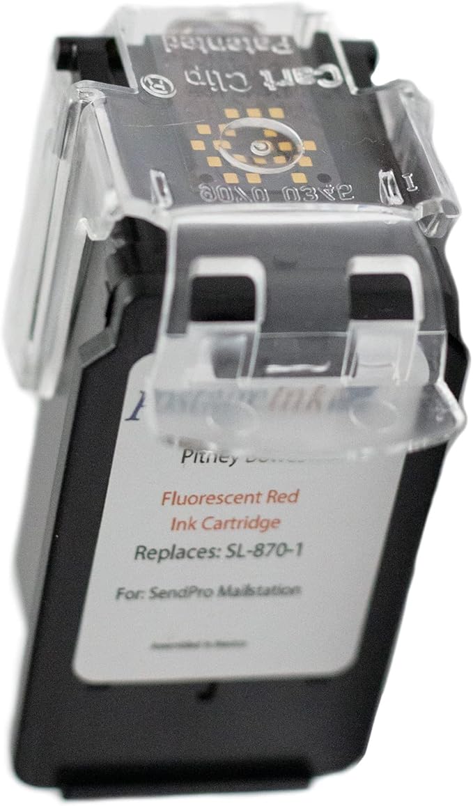 SL-870-1 Red Ink Cartridge for PB SendPro Mailstation (CSD1) Postage Meters, 8ml