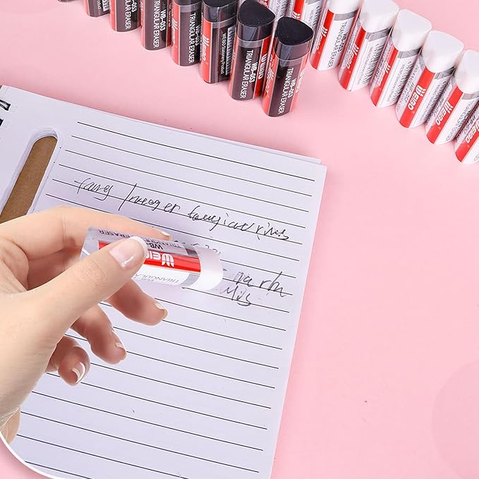 Black White Erasers 8 Pack Pencil Erasers Triangle Erasers for Kids Bulk for Students School Supplies Office Prize Gifts (Black and White Triangle)