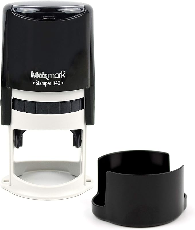 Round Notary Stamp for State of Connecticut- Self Inking Stamp - Top Brand Unit with Bottom Locking Cover for Longer Lasting Stamp - 5 Year Warranty