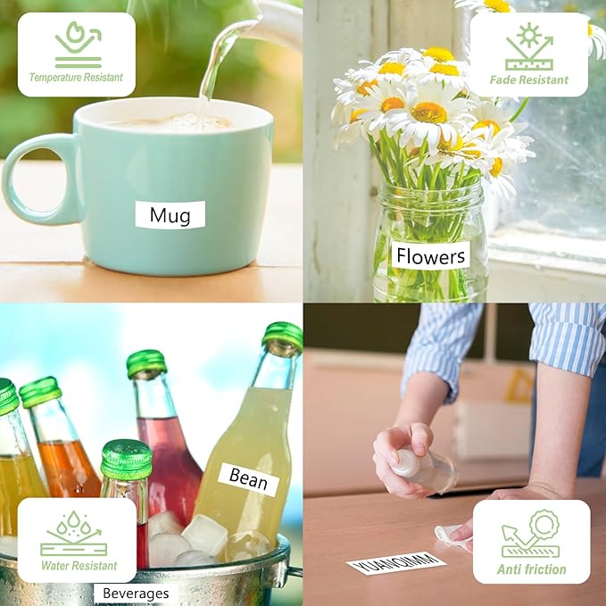 TZe-261 36mm TZe TZ Label Tape Compatible with Brother P Touch Label Maker Tape TZ-261 TZe261 TZ261 36mm 1.4 Laminated Black on White for PT-530 PT-P900W PT-P910BT, 3-Pack