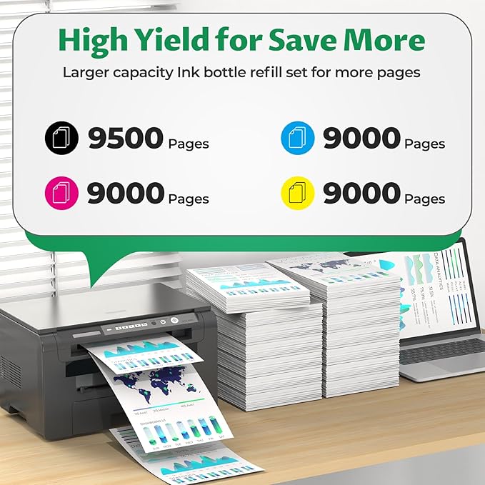 32XL Black Ink Bottles for Smart Tank 5101 7602 6001 Ink Refill, Compatible with HP 32XL Black Ink Bottle for Smart Tank 5101 5000 5102 7301 7001 5103 Smart Tank Plus 651 551 570 455 450