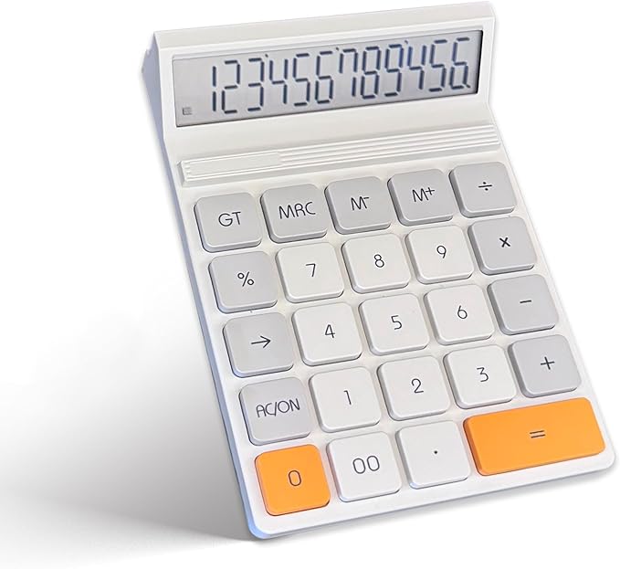 Desk Calculators, Benkaim Desktop Calculator, Big Button Calculator with12 Digit Large Display for Office, Home & Business Use