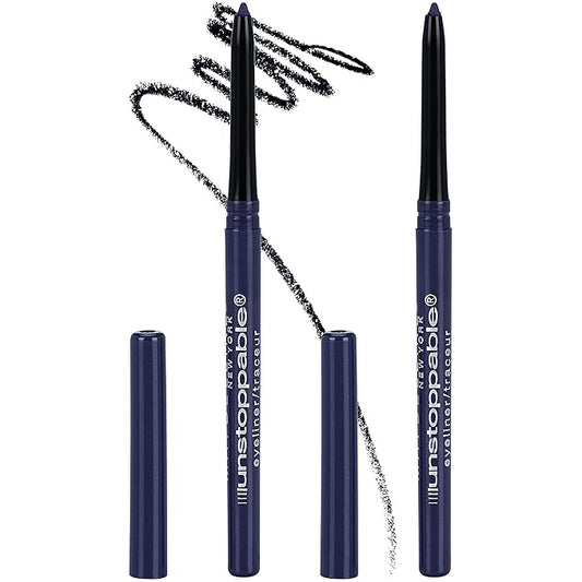 Maybelline Unstoppable Waterproof Mechanical Blue Eyeliner Pencil, Easy to Apply, Smooth Glide, Up to 24 Hour Wear, Sapphire, Pack of 2