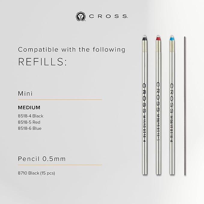 Cross Tech3+ Refillable Tech3+ Presented in a Premium Gift Box - Medium Point, Black Ink, Black