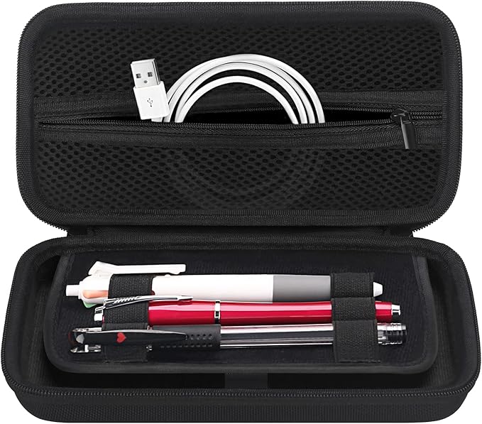 BOVKE Calculator Case for Texas Instruments TI-Nspire CX II CAS/CX II/CX CAS/CX Color Graphing Calculator and More - Extra Mesh Pocket for USB Cables and Other Accessories, Black+Black