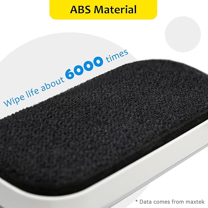 Maxtek Magnetic Dry Erase Eraser, 2 Pack, for Glass Board, Calendar, Whiteboard, Office and School Supplies (Pure White)