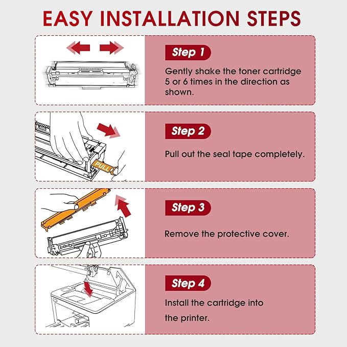 067H 067 High Yield Toner Cartridge Compatible for Canon 067 067H for Canon LBP632Cdw LBP630C MF650C MF656Cdw MF653Cdw MF654Cdw 4 Pack Black Cyan Magenta Yellow