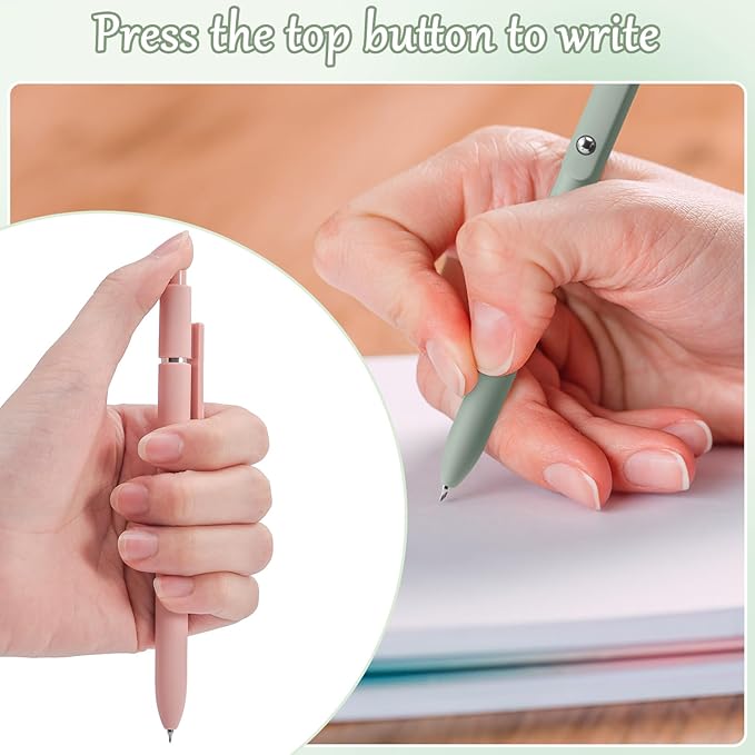 Gel Pen-5 Pieces/Carton, Pen 0.5 Mm Black Ink, Comes With 4 Interchangeable Original Black Refills, This Cute Pens Or Daily Use In School, Office Or Home ((Morandi Gel Pens)