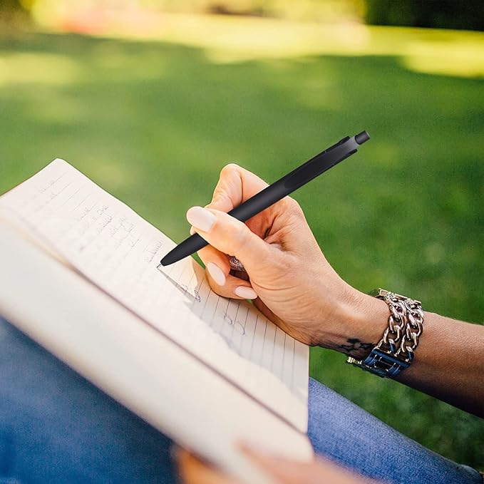 Aozora Pens Bulk 120 Pack Black Click Pens No Bleed Wholesale Retractable Ballpoint Pens Medium Point,Smooth Ink Pens for Journaling School Office Supplies 1.0MM Black Ink