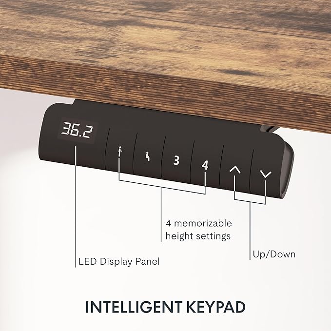 FLEXISPOT E6 Essential 3 Stages Dual Motor Electric Standing Desk 48x30 Inch Whole-Piece Board Height Adjustable Electric Sit Stand Desk(White Frame + Special Walnut Desktop, 2 Packages)