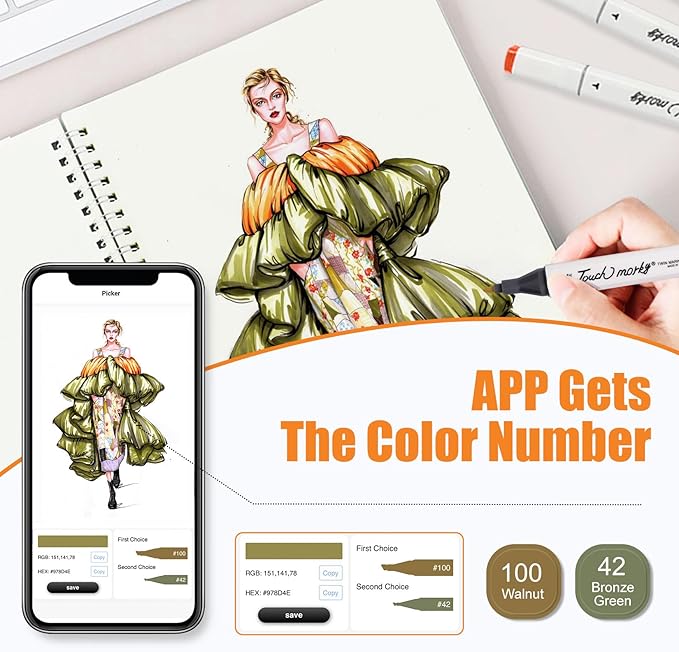 80 Colors Alcohol Markers with Free App, Chisel Tip and Fine Tip, Dual Tip Alcohol-Based Marker set for Artist Adults, Art Markers for Painting, Coloring, Sketching and Drawing,Great Gift Idea