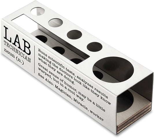 Lab Technician Definition Gifts for Women, Men, Lab Technician Tech Desk Decor Stainless Steel Pen Pencil Holders WCC51