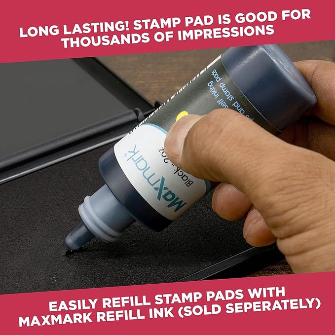 Large Premium Olive Green Ink Stamp Pad - 5" by 7" - Quality Felt Pad - Case with Closing snap