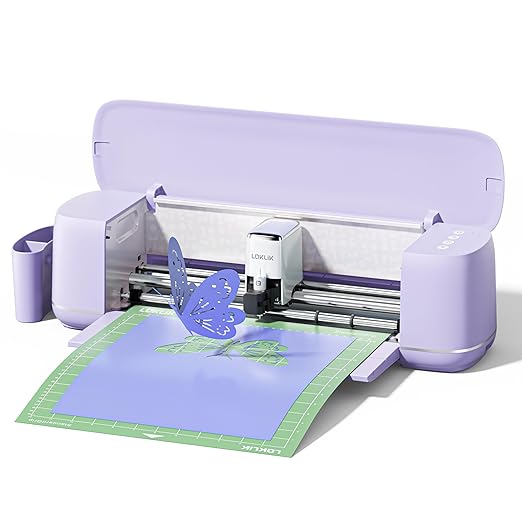 LOKLiK Cutting Machine 2 by HTVRONT - 5 in 1 Vinyl Cutter Machine with 5X Cutting Force, Cuts 100+ Materials, AI Painting, 13'' Smart Die Cutting Machine for All Crafts Cards 3D Arts Home Decor