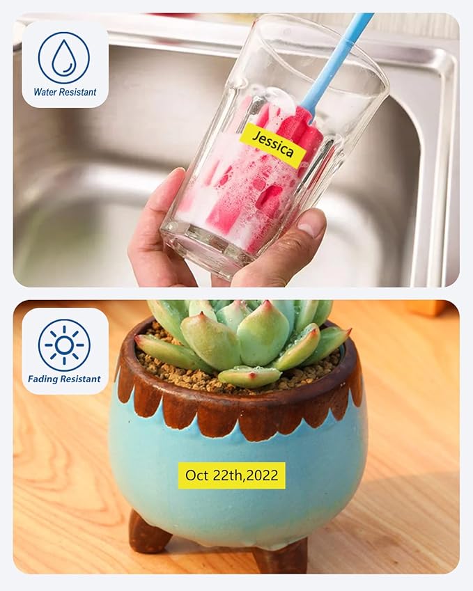 Tze Tz Tape 12mm 0.47 Laminated Yellow Compatible for Brother P Touch Label Maker Tape TZe-631 TZe631 Label Tape for PT D200 D210 D220 D400 Cube, Black on Yellow, 1/2 Inch x 26.2 Feet, 3-Pack